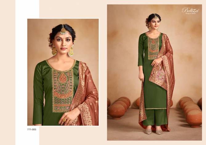 Saadgi By Belliza 771-001 To 771-008 Cotton Dress Material Catalog